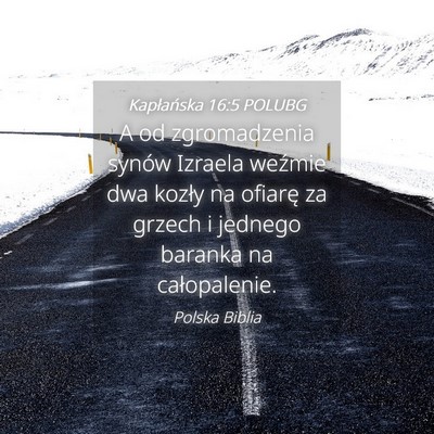 Picture 04 - Kapłańska 16:5 POLUBG - A od zgromadzenia synów Izraela weźmie dwa - Bible Verse Picture