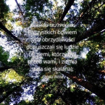 Picture 04 - Kapłańska 18:27 POLUBG - (Wszystkich bowiem tych obrzydliwości - Bible Verse Picture