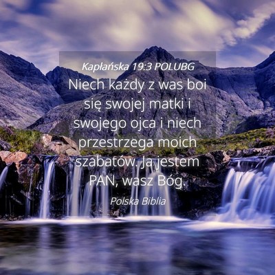 Picture 04 - Kapłańska 19:3 POLUBG - Niech każdy z was boi się swojej matki i - Bible Verse Picture