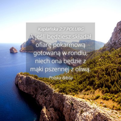 Picture 04 - Kapłańska 2:7 POLUBG - A jeśli będziesz składał ofiarę pokarmową - Bible Verse Picture