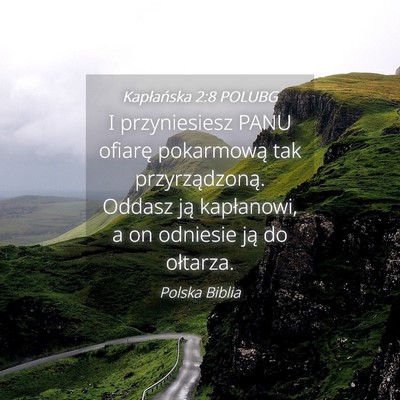 Picture 04 - Kapłańska 2:8 POLUBG - I przyniesiesz PANU ofiarę pokarmową tak - Bible Verse Picture
