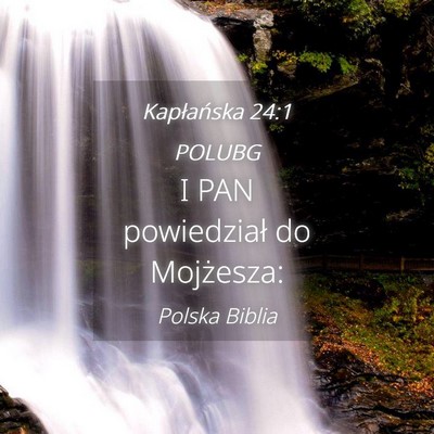 Picture 04 - Kapłańska 24:1 POLUBG - I PAN powiedział do - Bible Verse Picture