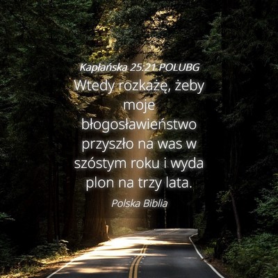 Picture 04 - Kapłańska 25:21 POLUBG - Wtedy rozkażę, żeby moje błogosławieństwo - Bible Verse Picture