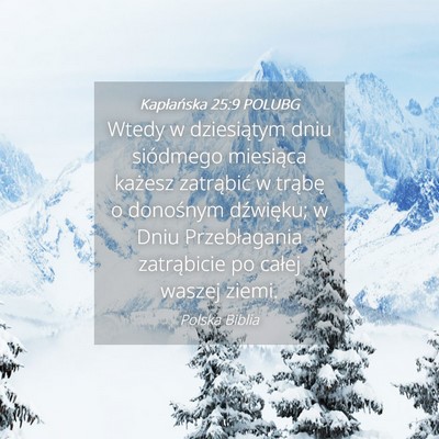 Picture 04 - Kapłańska 25:9 POLUBG - Wtedy w dziesiątym dniu siódmego miesiąca - Bible Verse Picture