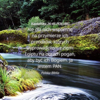 Picture 04 - Kapłańska 26:45 POLUBG - Ale dla nich wspomnę na przymierze ich - Bible Verse Picture