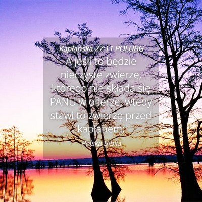 Picture 04 - Kapłańska 27:11 POLUBG - A jeśli to będzie nieczyste zwierzę, którego - Bible Verse Picture