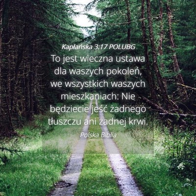 Picture 04 - Kapłańska 3:17 POLUBG - To jest wieczna ustawa dla waszych pokoleń, we - Bible Verse Picture