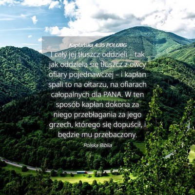 Picture 04 - Kapłańska 4:35 POLUBG - I cały jej tłuszcz oddzieli – tak jak - Bible Verse Picture