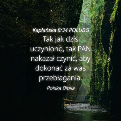 Picture 04 - Kapłańska 8:34 POLUBG - Tak jak dziś uczyniono, tak PAN nakazał - Bible Verse Picture