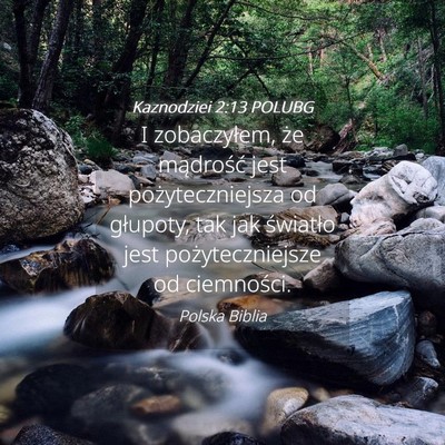 Picture 04 - Kaznodziei 2:13 POLUBG - I zobaczyłem, że mądrość jest - Bible Verse Picture