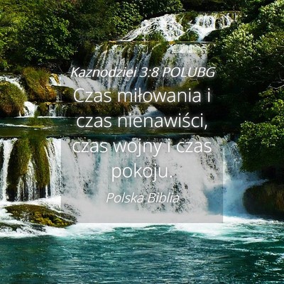 Picture 04 - Kaznodziei 3:8 POLUBG - Czas miłowania i czas nienawiści, czas wojny i - Bible Verse Picture