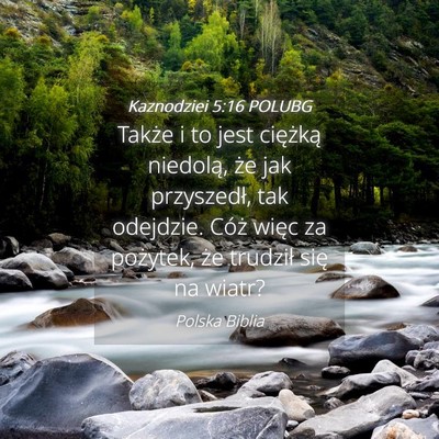 Picture 04 - Kaznodziei 5:16 POLUBG - Także i to jest ciężką niedolą, że jak - Bible Verse Picture