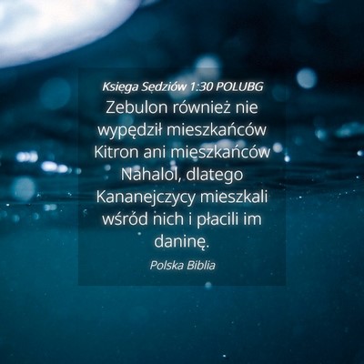 Picture 04 - Księga Sędziów 1:30 POLUBG - Zebulon również nie wypędził mieszkańców - Bible Verse Picture