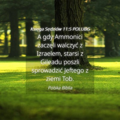 Picture 04 - Księga Sędziów 11:5 POLUBG - A gdy Ammonici zaczęli walczyć z Izraelem, - Bible Verse Picture