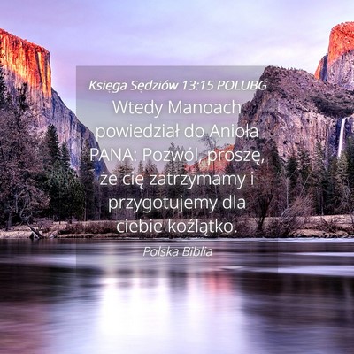 Picture 04 - Księga Sędziów 13:15 POLUBG - Wtedy Manoach powiedział do Anioła PANA: - Bible Verse Picture