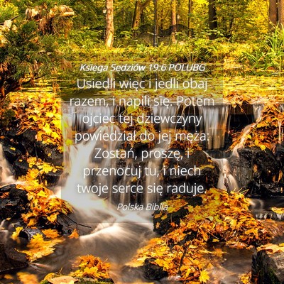 Picture 04 - Księga Sędziów 19:6 POLUBG - Usiedli więc i jedli obaj razem, i napili się. - Bible Verse Picture