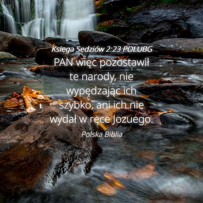 Picture 04 - Księga Sędziów 2:23 POLUBG - PAN więc pozostawił te narody, nie wypędzając - Bible Verse Picture