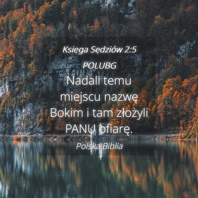Picture 04 - Księga Sędziów 2:5 POLUBG - Nadali temu miejscu nazwę Bokim i tam złożyli - Bible Verse Picture