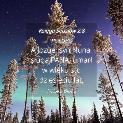 Picture 04 - Księga Sędziów 2:8 POLUBG - A Jozue, syn Nuna, sługa PANA, umarł w wieku - Bible Verse Picture