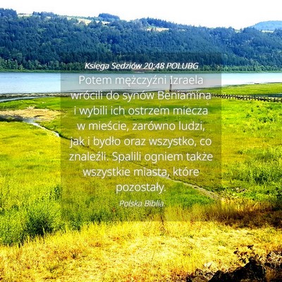 Picture 04 - Księga Sędziów 20:48 POLUBG - Potem mężczyźni Izraela wrócili do synów - Bible Verse Picture