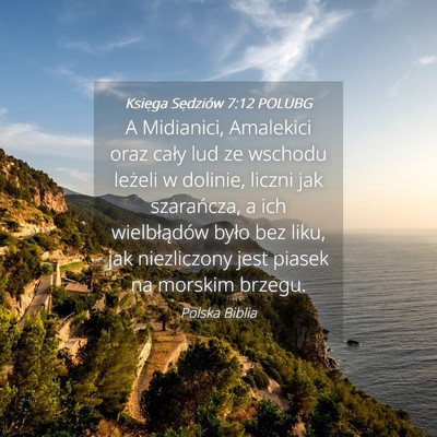 Picture 04 - Księga Sędziów 7:12 POLUBG - A Midianici, Amalekici oraz cały lud ze wschodu - Bible Verse Picture