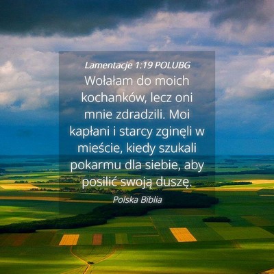 Picture 04 - Lamentacje 1:19 POLUBG - Wołałam do moich kochanków, lecz oni mnie - Bible Verse Picture
