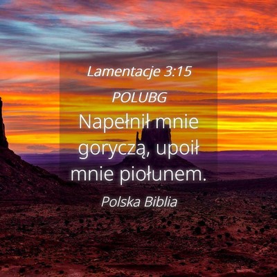 Picture 04 - Lamentacje 3:15 POLUBG - Napełnił mnie goryczą, upoił mnie - Bible Verse Picture