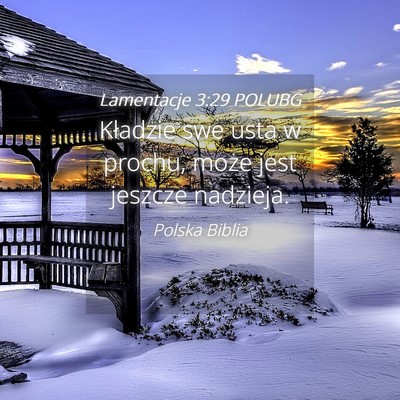 Picture 04 - Lamentacje 3:29 POLUBG - Kładzie swe usta w prochu, może jest jeszcze - Bible Verse Picture