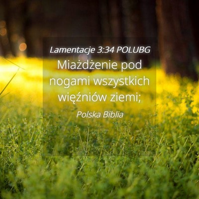 Picture 04 - Lamentacje 3:34 POLUBG - Miażdżenie pod nogami wszystkich więźniów - Bible Verse Picture