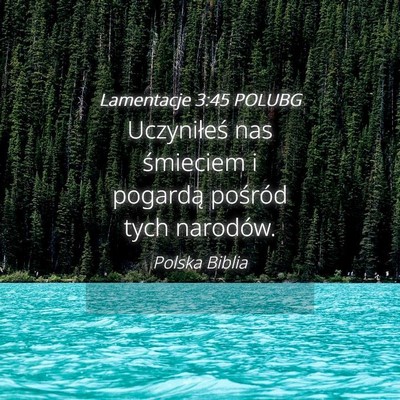 Picture 04 - Lamentacje 3:45 POLUBG - Uczyniłeś nas śmieciem i pogardą pośród - Bible Verse Picture