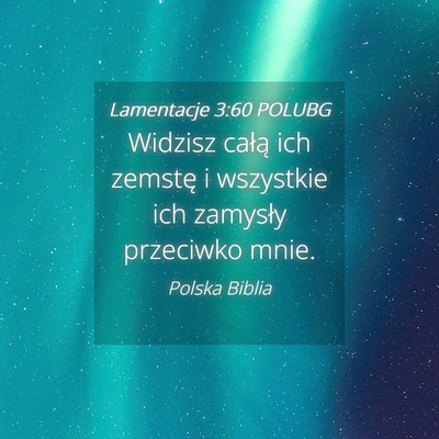Picture 04 - Lamentacje 3:60 POLUBG - Widzisz całą ich zemstę i wszystkie ich - Bible Verse Picture