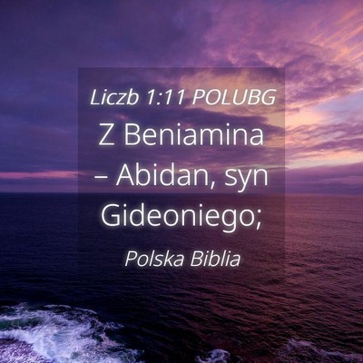 Picture 04 - Liczb 1:11 POLUBG - Z Beniamina – Abidan, syn - Bible Verse Picture