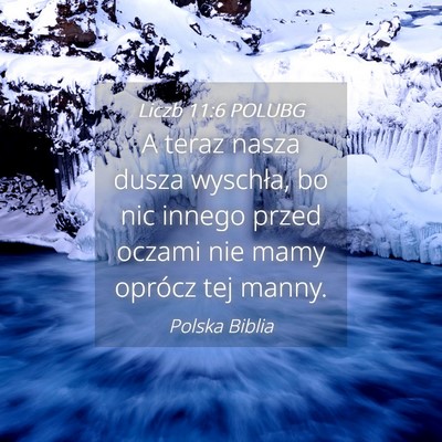 Picture 04 - Liczb 11:6 POLUBG - A teraz nasza dusza wyschła, bo nic innego przed - Bible Verse Picture