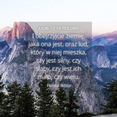 Picture 04 - Liczb 13:18 POLUBG - I obejrzyjcie ziemię, jaka ona jest, oraz lud, - Bible Verse Picture