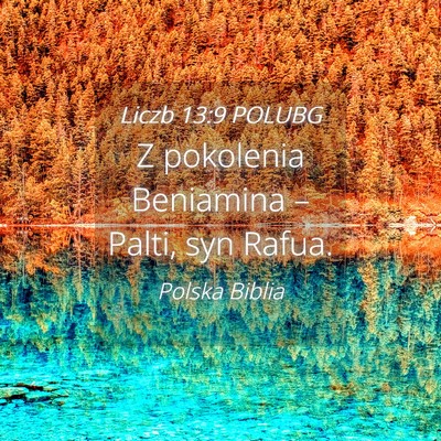 Picture 04 - Liczb 13:9 POLUBG - Z pokolenia Beniamina – Palti, syn - Bible Verse Picture
