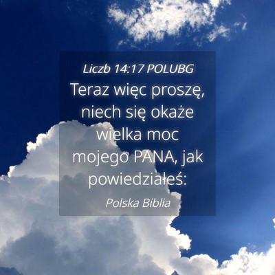 Picture 04 - Liczb 14:17 POLUBG - Teraz więc proszę, niech się okaże wielka moc - Bible Verse Picture