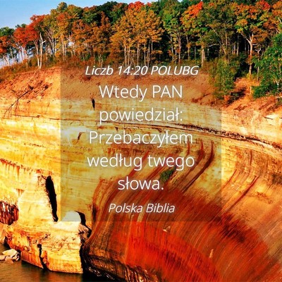 Picture 04 - Liczb 14:20 POLUBG - Wtedy PAN powiedział: Przebaczyłem według - Bible Verse Picture