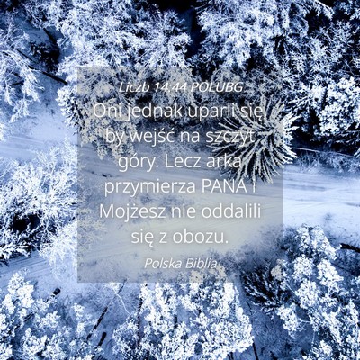 Picture 04 - Liczb 14:44 POLUBG - Oni jednak uparli się, by wejść na szczyt - Bible Verse Picture