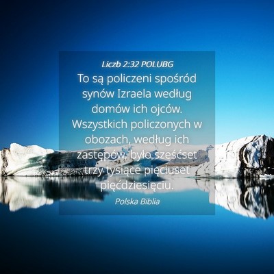 Picture 04 - Liczb 2:32 POLUBG - To są policzeni spośród synów Izraela według - Bible Verse Picture