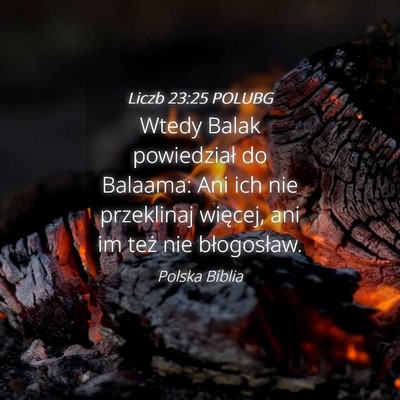 Picture 04 - Liczb 23:25 POLUBG - Wtedy Balak powiedział do Balaama: Ani ich nie - Bible Verse Picture
