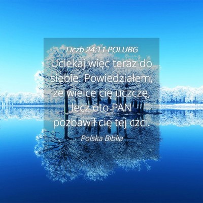Picture 04 - Liczb 24:11 POLUBG - Uciekaj więc teraz do siebie. Powiedziałem, że - Bible Verse Picture