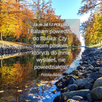 Picture 04 - Liczb 24:12 POLUBG - I Balaam powiedział do Balaka: Czy i twoim - Bible Verse Picture