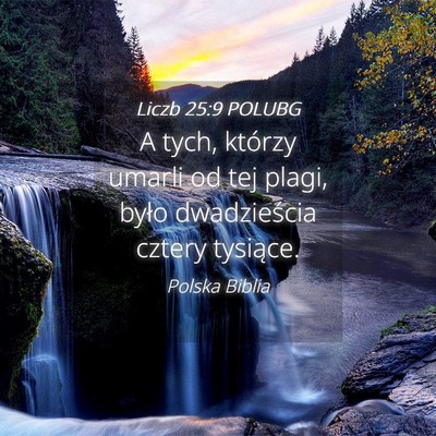 Picture 04 - Liczb 25:9 POLUBG - A tych, którzy umarli od tej plagi, było - Bible Verse Picture
