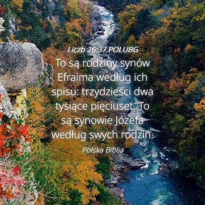 Picture 04 - Liczb 26:37 POLUBG - To są rodziny synów Efraima według ich spisu: - Bible Verse Picture