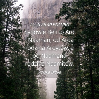 Picture 04 - Liczb 26:40 POLUBG - Synowie Beli to Ard i Naaman, od Arda rodzina - Bible Verse Picture