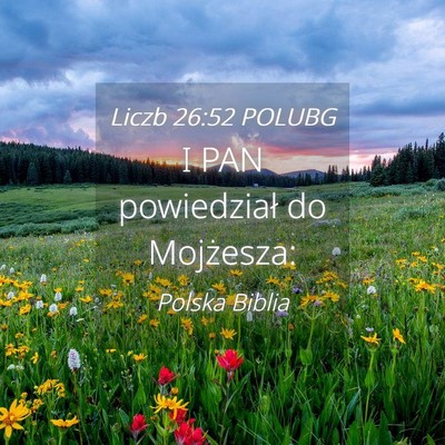 Picture 04 - Liczb 26:52 POLUBG - I PAN powiedział do - Bible Verse Picture