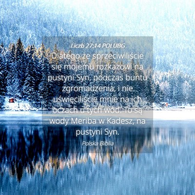 Picture 04 - Liczb 27:14 POLUBG - Dlatego że sprzeciwiliście się mojemu - Bible Verse Picture