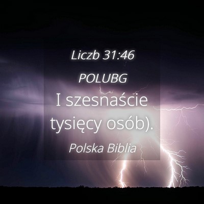Picture 04 - Liczb 31:46 POLUBG - I szesnaście tysięcy - Bible Verse Picture