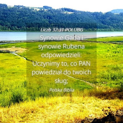 Picture 04 - Liczb 32:31 POLUBG - Synowie Gada i synowie Rubena odpowiedzieli: - Bible Verse Picture