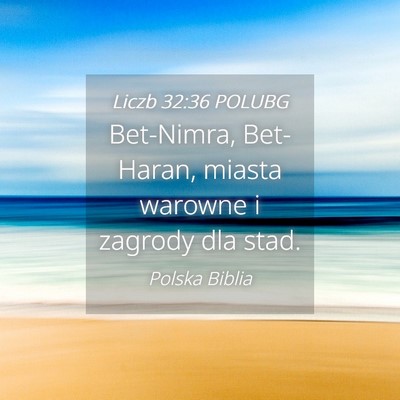 Picture 04 - Liczb 32:36 POLUBG - Bet-Nimra, Bet-Haran, miasta warowne i zagrody - Bible Verse Picture